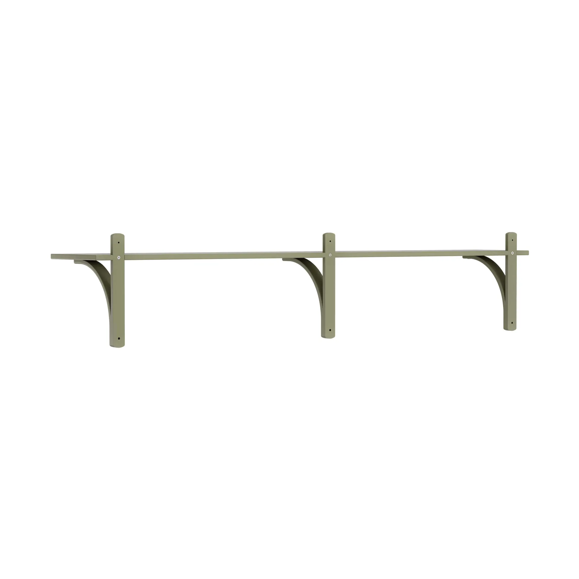 Levi hylla 1 hyllplan, Moss green-aluminium, 180 cm Swedese