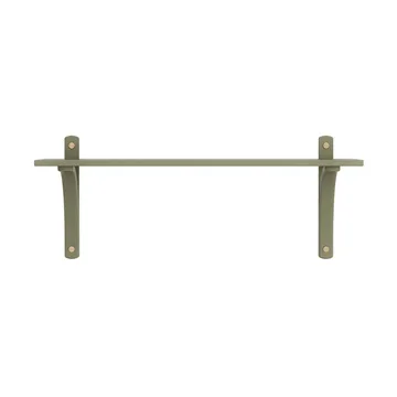 Levi hylla 1 hyllplan - Moss green-mässing, 90 cm - Swedese