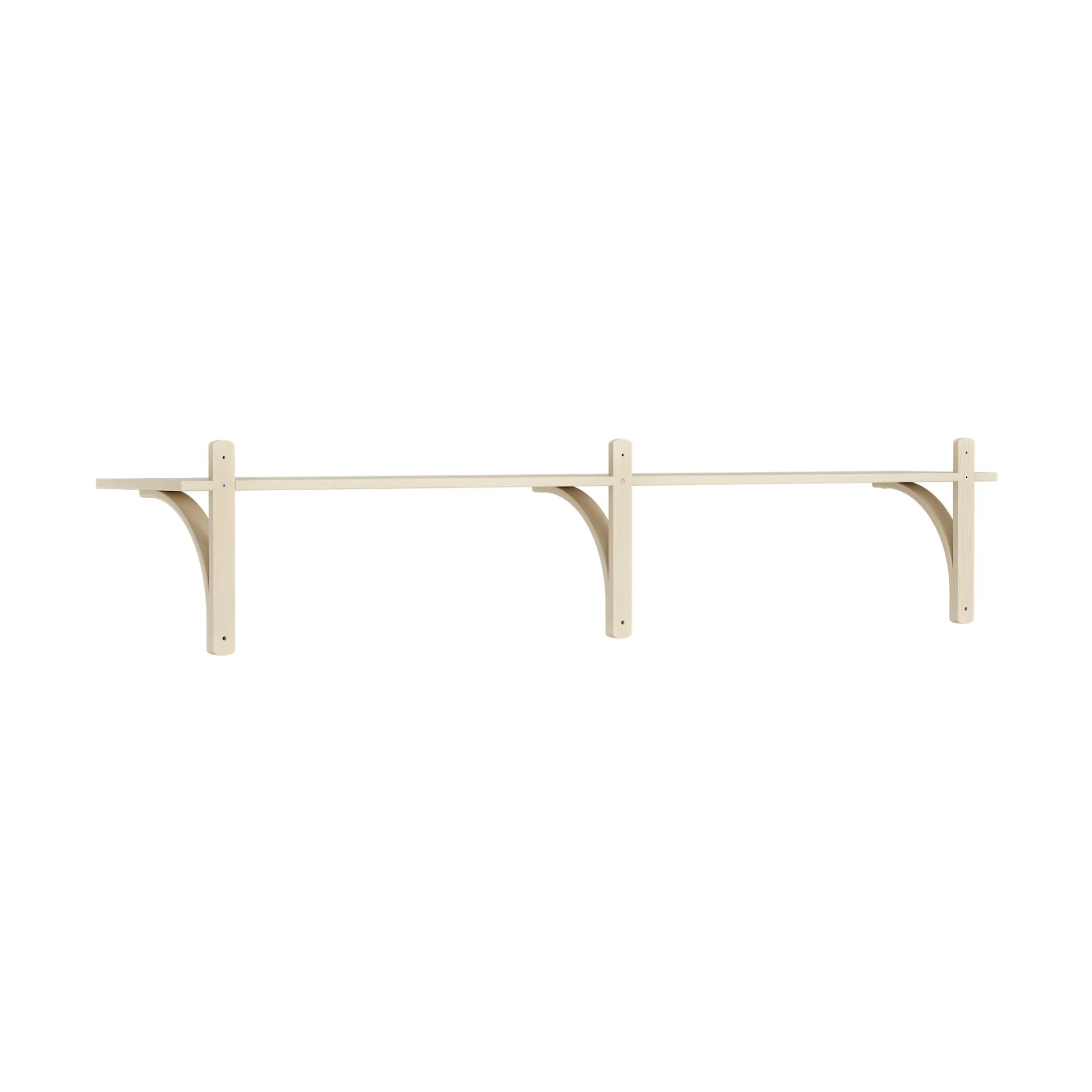 Levi hylla 1 hyllplan, Naturlackerad ask-aluminium, 180 cm Swedese