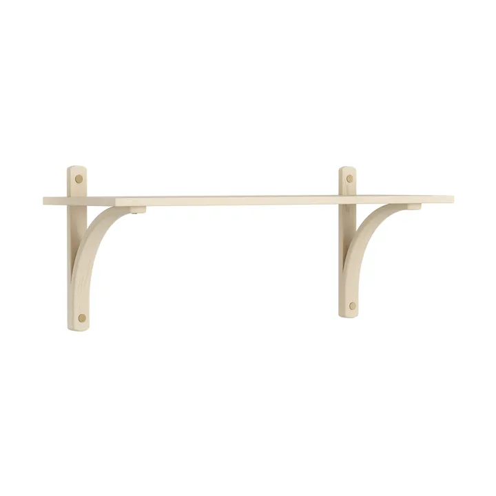 Levi hylla 1 hyllplan - Naturlackerad ask-mässing, 90 cm - Swedese