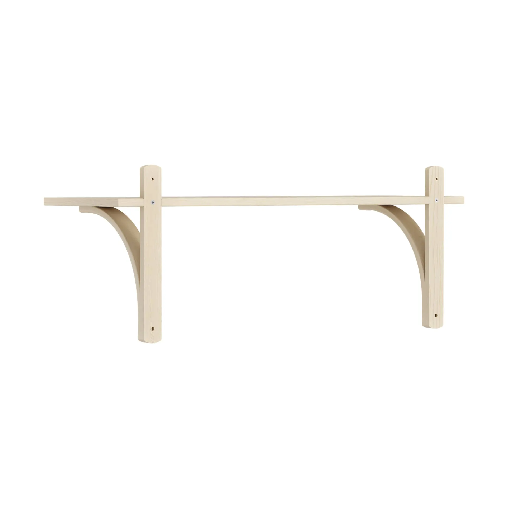 Levi hylla 1 hyllplan, Naturlackerad ask-mässing, 90 cm Swedese