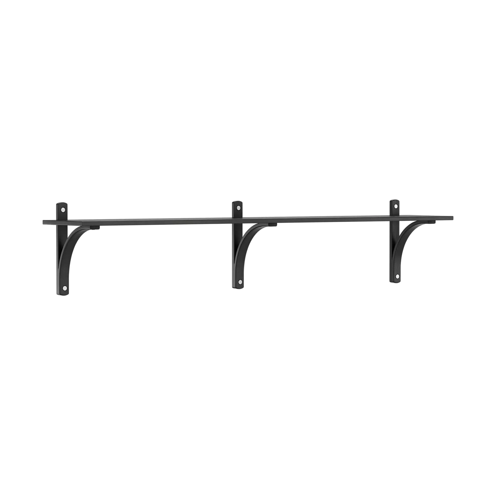Levi hylla 1 hyllplan, Svartlaserad ask-aluminium, 180 cm Swedese