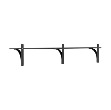 Levi hylla 1 hyllplan - Svartlaserad ask-mässing, 180 cm - Swedese