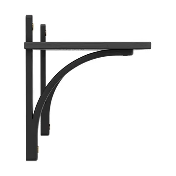 Levi hylla 1 hyllplan - Svartlaserad ask-mässing, 90 cm - Swedese