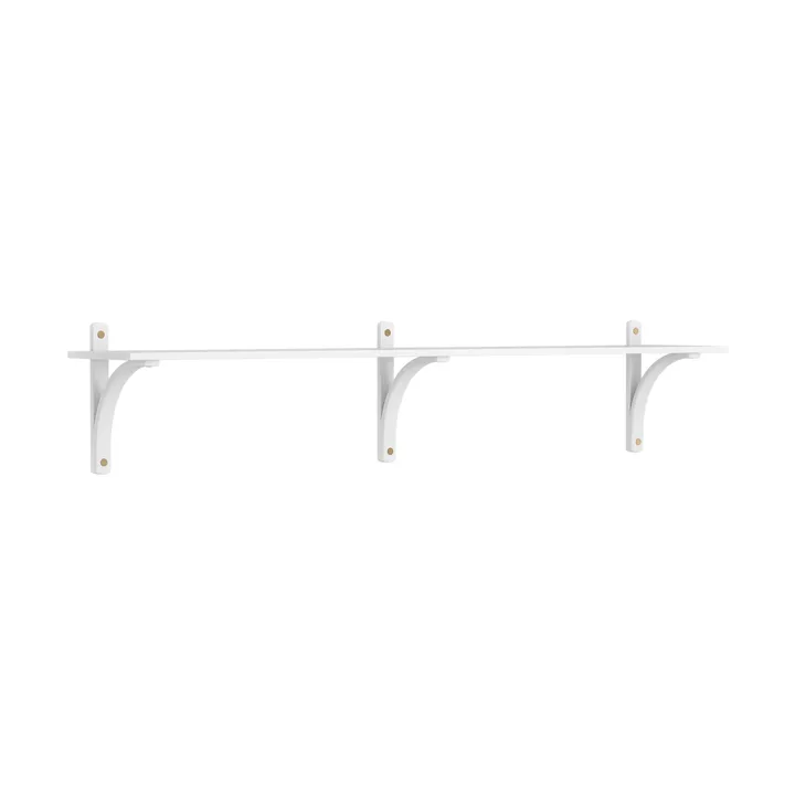 Levi hylla 1 hyllplan - Vitlaserad ask-mässing, 180 cm - Swedese