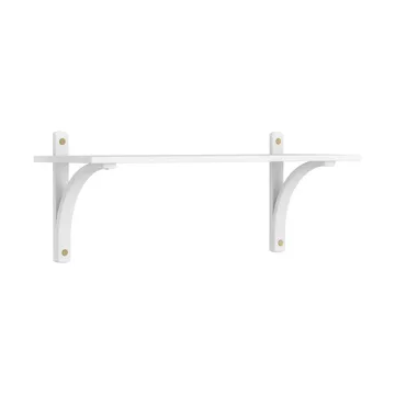 Levi hylla 1 hyllplan - Vitlaserad ask-mässing, 90 cm - Swedese