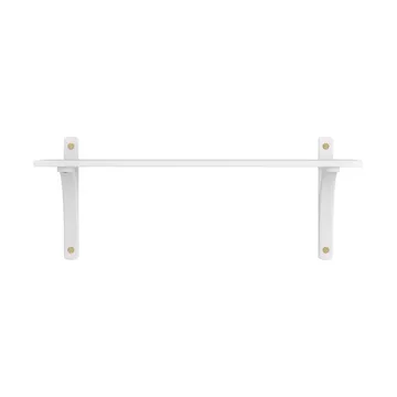 Levi hylla 1 hyllplan - Vitlaserad ask-mässing, 90 cm - Swedese
