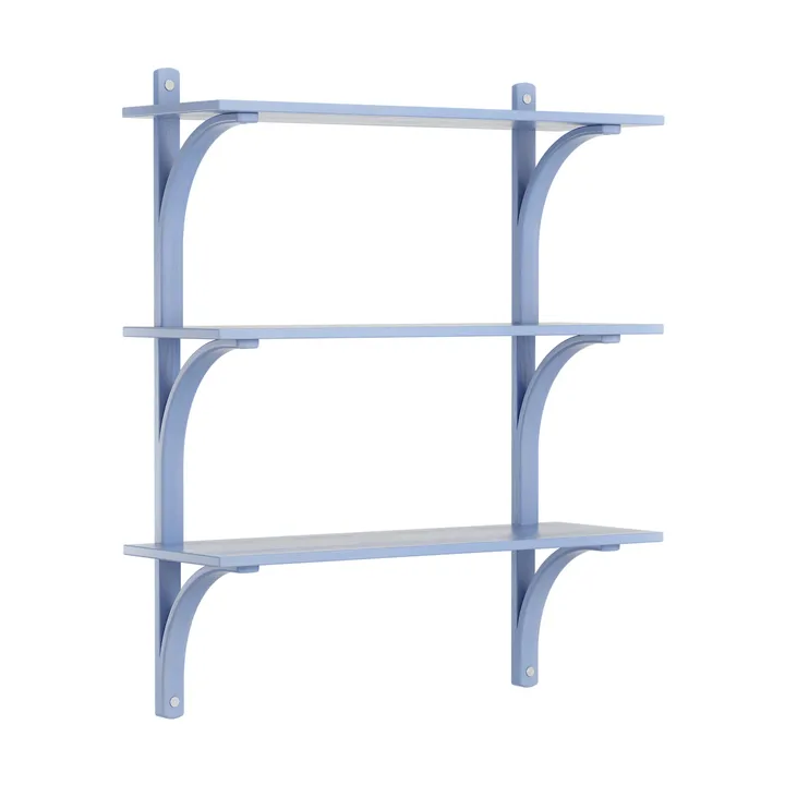 Levi hylla 3 hyllplan - ILKE Blue-aluminium, 90 cm - Swedese
