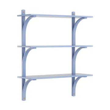 Levi hylla 3 hyllplan - ILKE Blue-mässing, 90 cm - Swedese