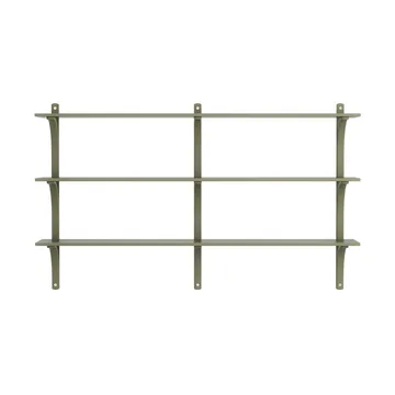 Levi hylla 3 hyllplan - Moss green-aluminium, 180 cm - Swedese