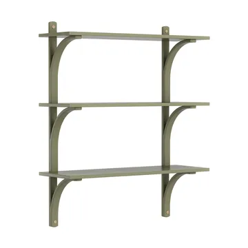 Levi hylla 3 hyllplan - Moss green-mässing, 90 cm - Swedese