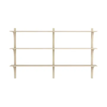 Levi hylla 3 hyllplan - Naturlackerad ask-aluminium, 180 cm - Swedese