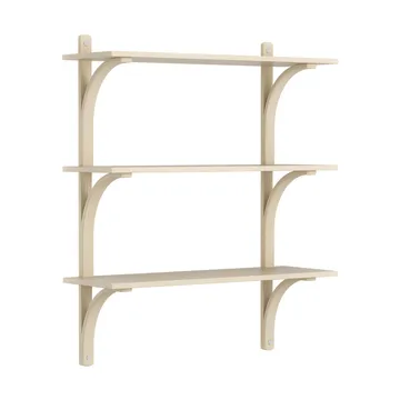 Levi hylla 3 hyllplan - Naturlackerad ask-aluminium, 90 cm - Swedese