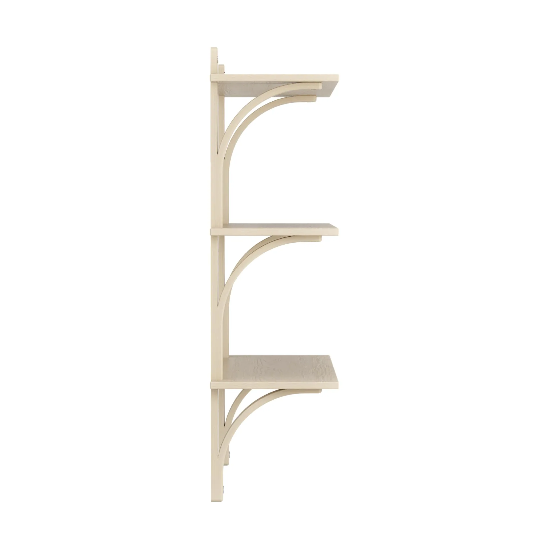 Levi hylla 3 hyllplan, Naturlackerad ask-aluminium, 90 cm Swedese