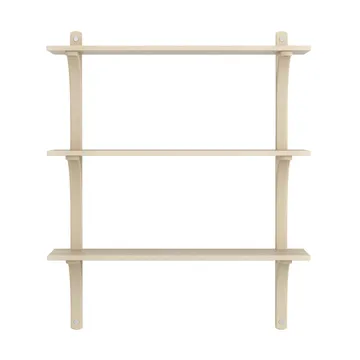 Levi hylla 3 hyllplan - Naturlackerad ask-aluminium, 90 cm - Swedese
