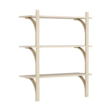 Levi hylla 3 hyllplan - Naturlackerad ask-mässing, 90 cm - Swedese
