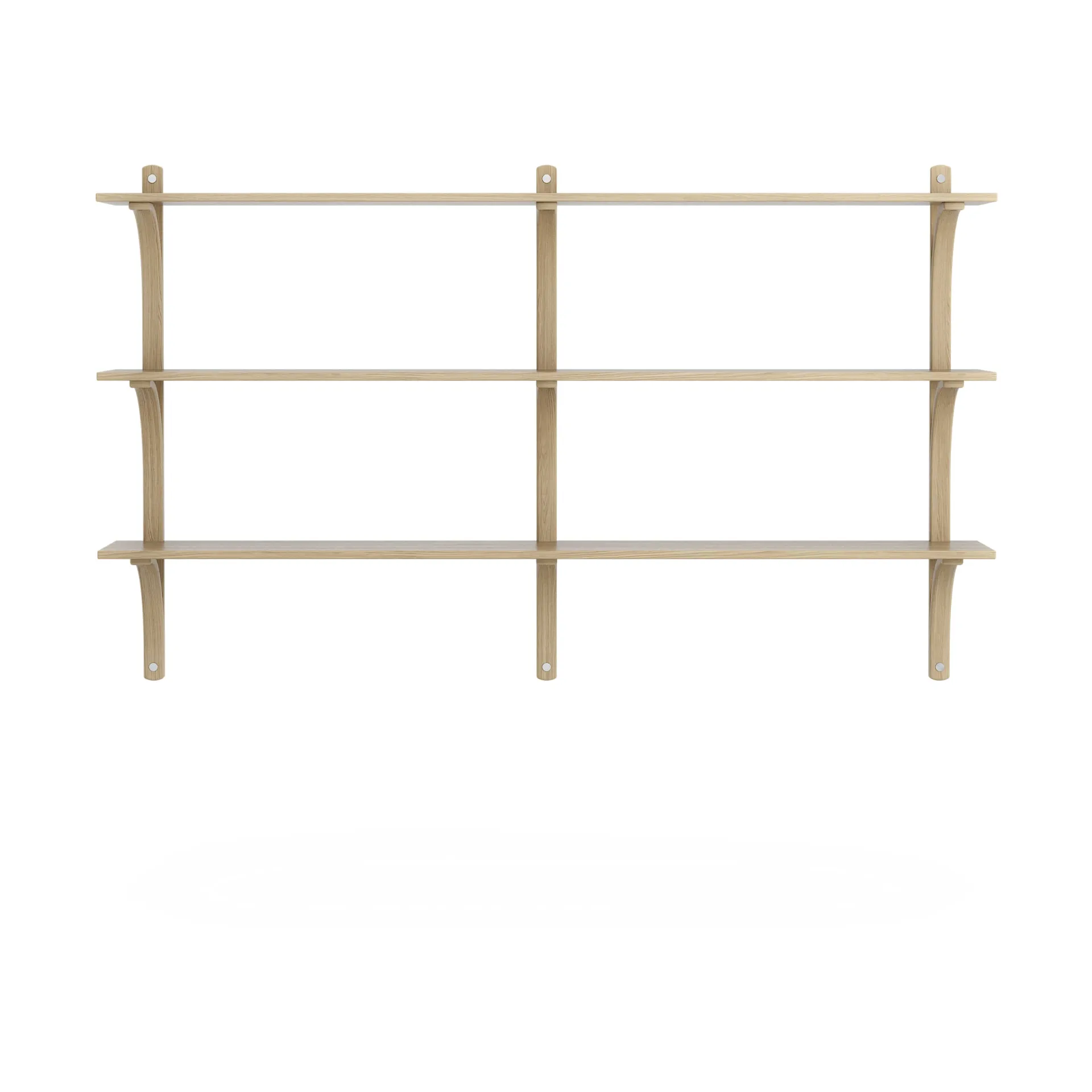 Levi hylla 3 hyllplan, Naturlackerad ek-aluminium, 180 cm Swedese