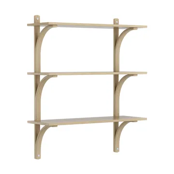 Levi hylla 3 hyllplan - Naturlackerad ek-aluminium, 90 cm - Swedese