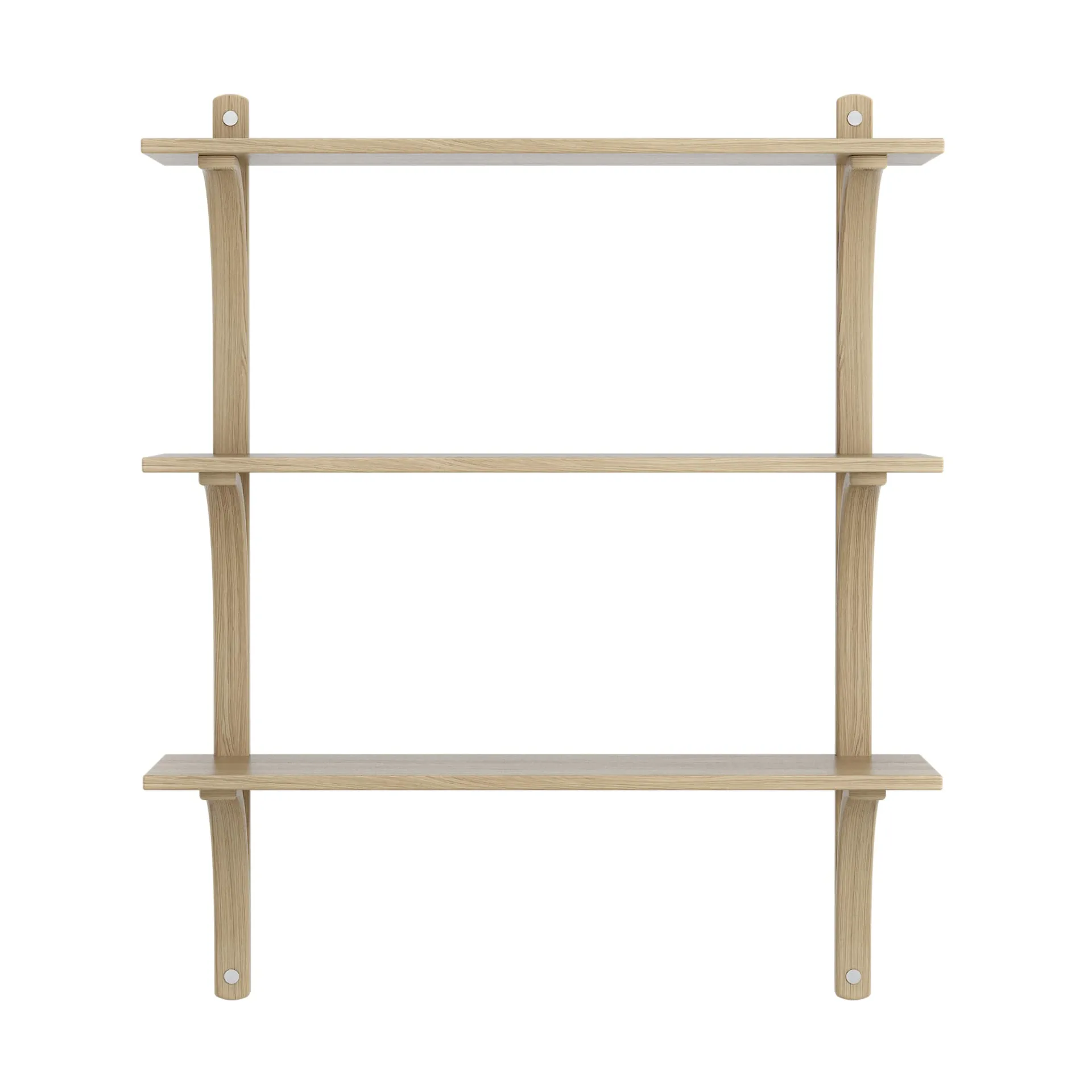 Levi hylla 3 hyllplan, Naturlackerad ek-aluminium, 90 cm Swedese