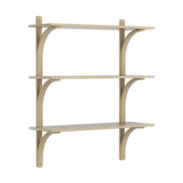 Levi hylla 3 hyllplan - Naturlackerad ek-mässing, 90 cm - Swedese