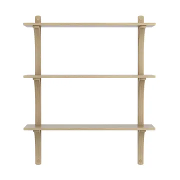 Levi hylla 3 hyllplan - Naturlackerad ek-mässing, 90 cm - Swedese