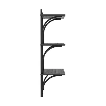 Levi hylla 3 hyllplan - Svartlaserad ask-mässing, 90 cm - Swedese