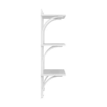 Levi hylla 3 hyllplan - Vitlaserad ask-mässing, 90 cm - Swedese