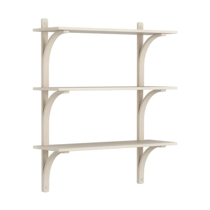 Levi hylla 3 hyllplan - Vitpigmenterad ask-aluminium, 90 cm - Swedese