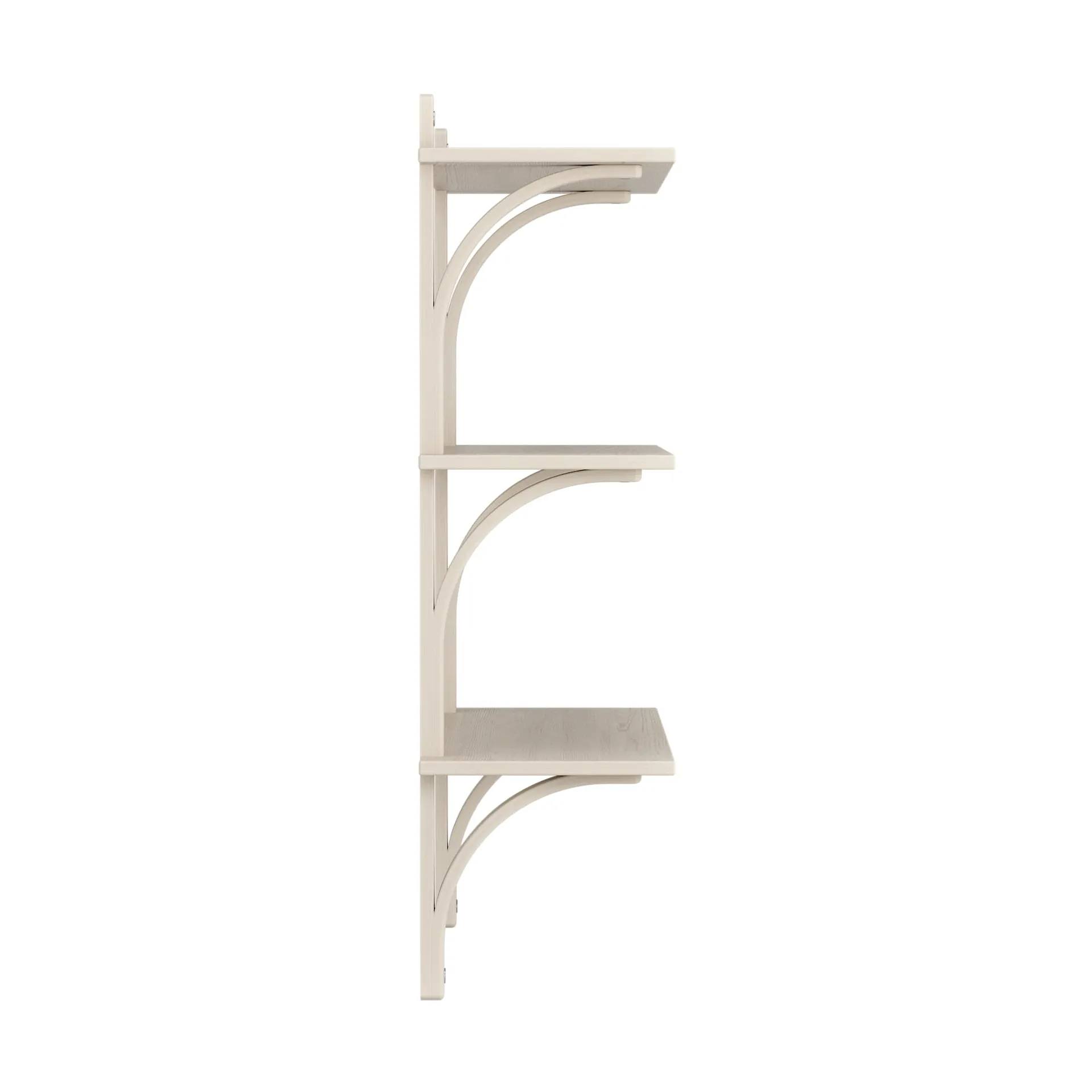Levi hylla 3 hyllplan, Vitpigmenterad ask-aluminium, 90 cm Swedese
