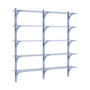 Levi hylla 5 hyllplan - ILKE Blue-aluminium, 180 cm - Swedese
