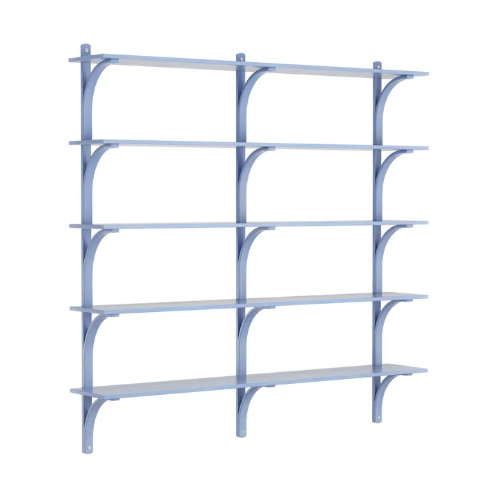 Levi hylla 5 hyllplan - ILKE Blue-aluminium, 180 cm - Swedese