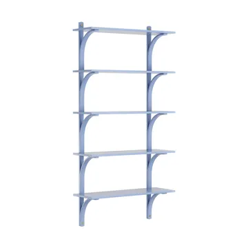Levi hylla 5 hyllplan - ILKE Blue-mässing, 90 cm - Swedese