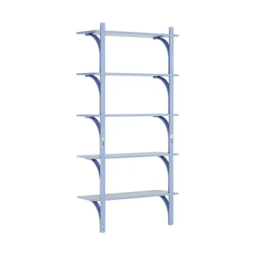 Levi hylla 5 hyllplan - ILKE Blue-mässing, 90 cm - Swedese
