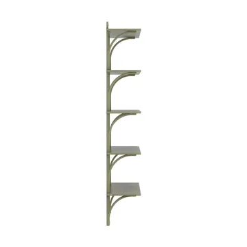 Levi hylla 5 hyllplan - Moss green-mässing, 90 cm - Swedese