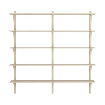 Levi hylla 5 hyllplan - Naturlackerad ask-aluminium, 180 cm - Swedese
