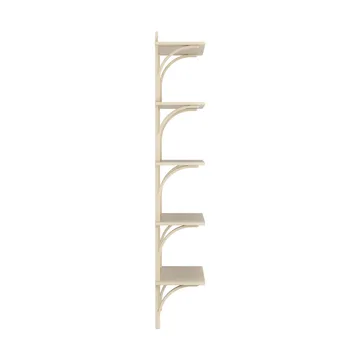 Levi hylla 5 hyllplan - Naturlackerad ask-aluminium, 90 cm - Swedese