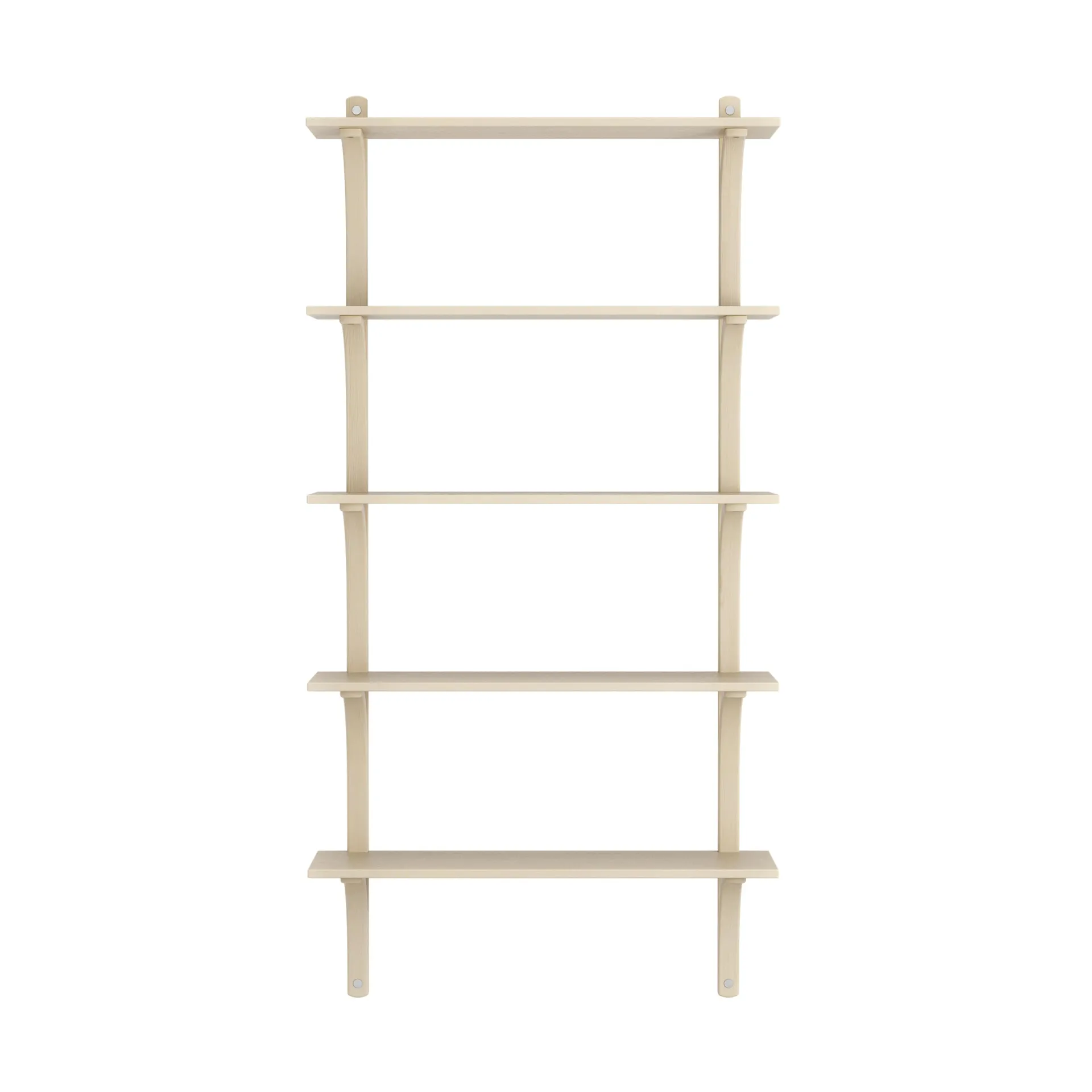 Levi hylla 5 hyllplan, Naturlackerad ask-aluminium, 90 cm Swedese