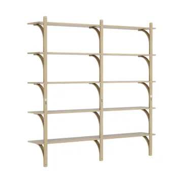 Levi hylla 5 hyllplan - Naturlackerad ek-aluminium, 180 cm - Swedese