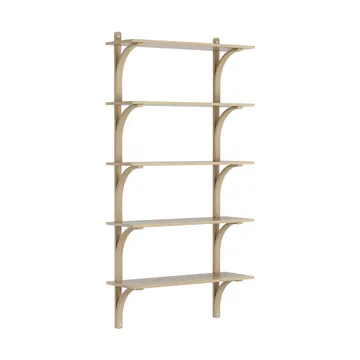 Levi hylla 5 hyllplan - Naturlackerad ek-aluminium, 90 cm - Swedese