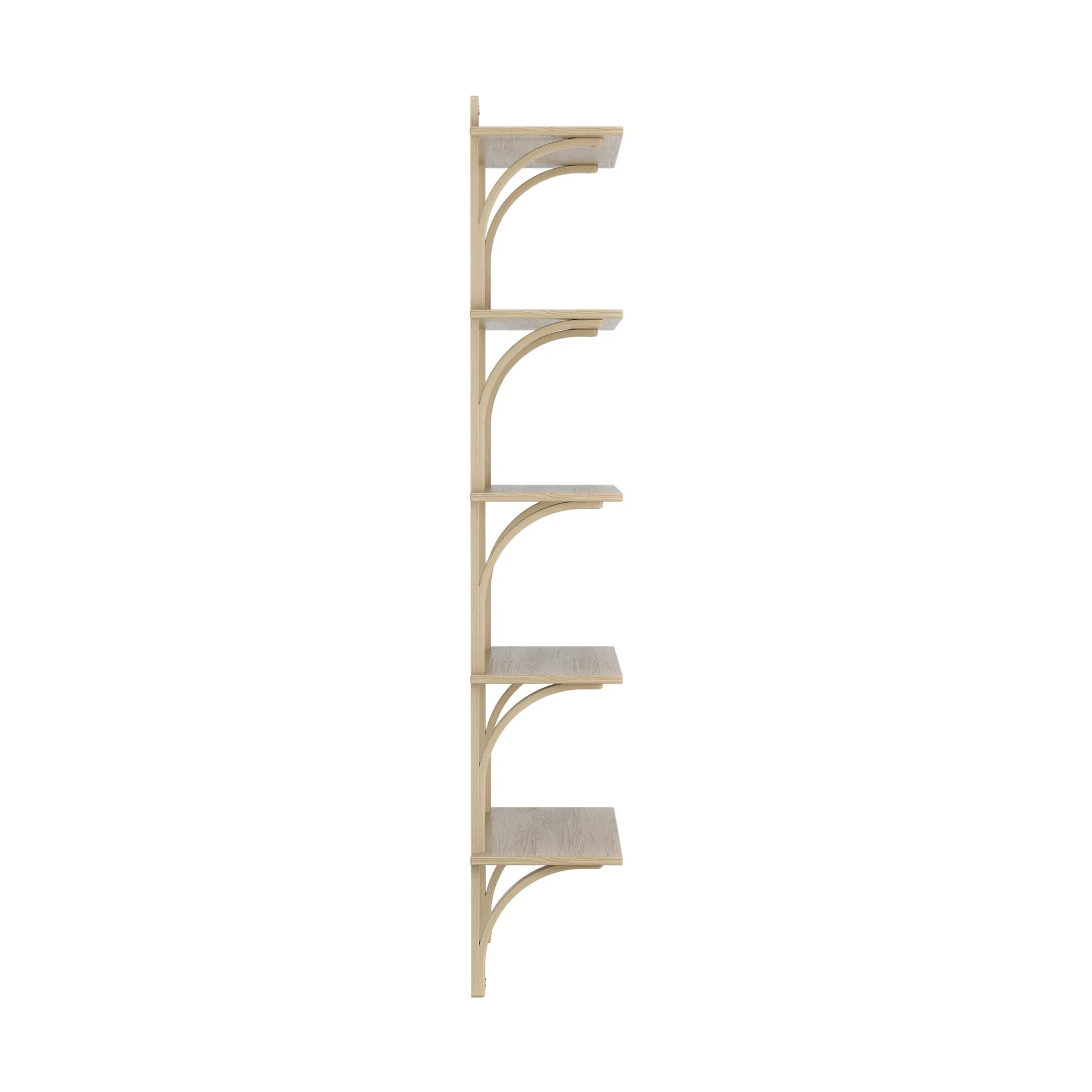 Levi hylla 5 hyllplan, Naturlackerad ek-aluminium, 90 cm Swedese