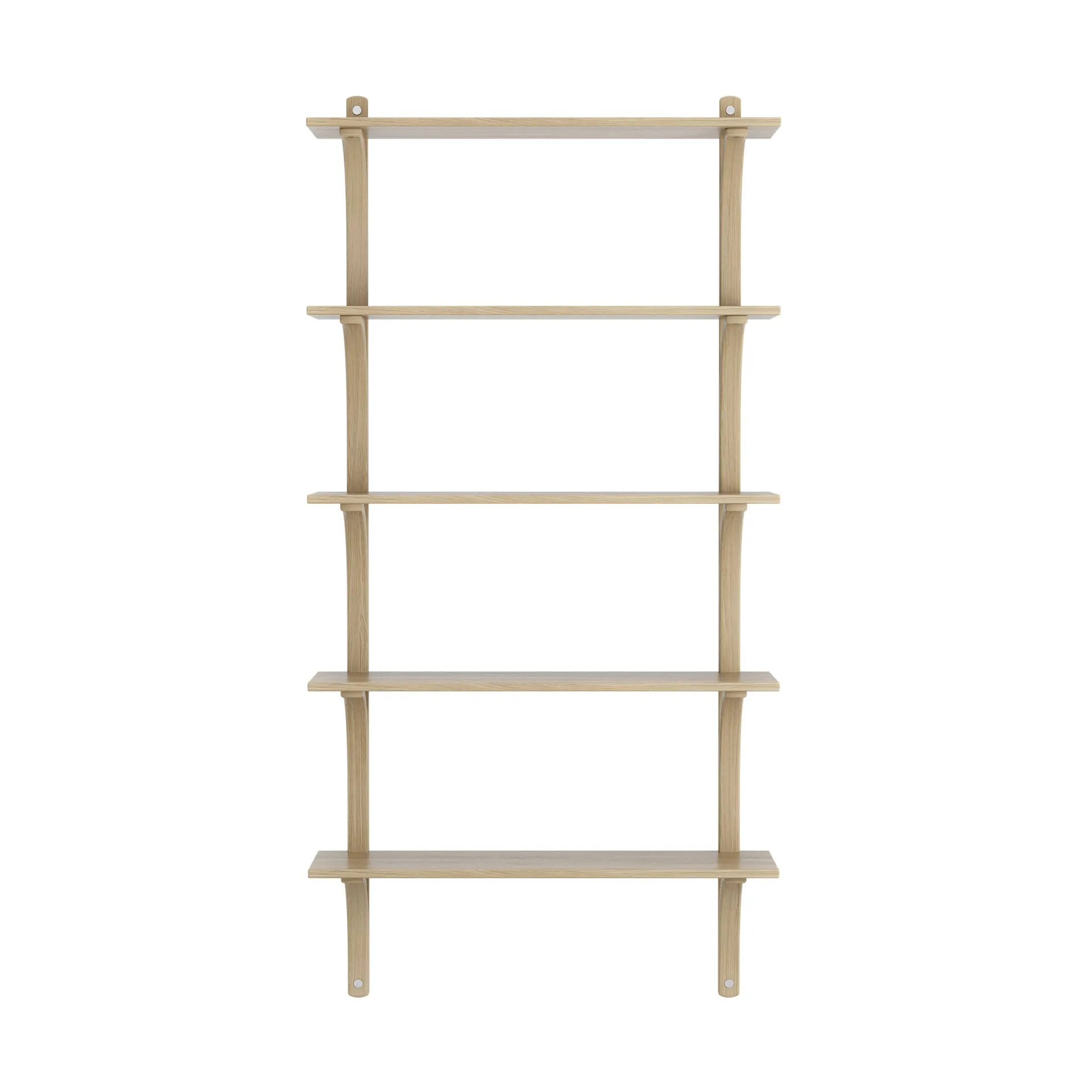 Levi hylla 5 hyllplan, Naturlackerad ek-aluminium, 90 cm Swedese