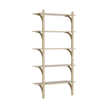 Levi hylla 5 hyllplan - Naturlackerad ek-mässing, 90 cm - Swedese