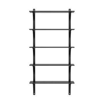 Levi hylla 5 hyllplan - Svartlaserad ask-aluminium, 90 cm - Swedese