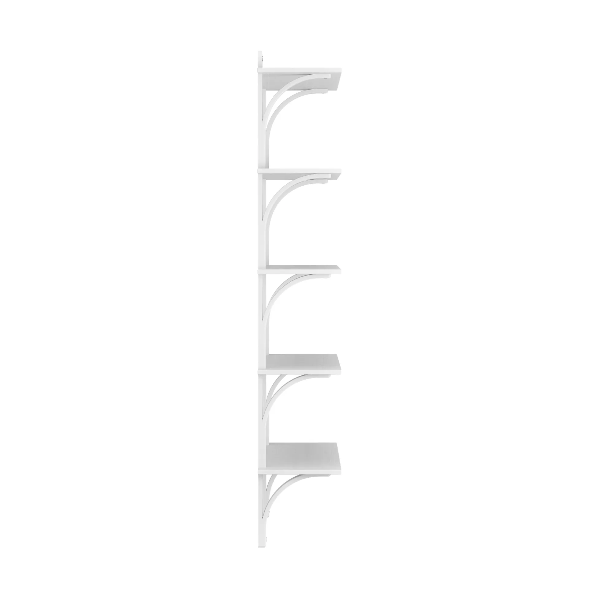 Levi hylla 5 hyllplan, Vitlaserad ask-aluminium, 90 cm Swedese