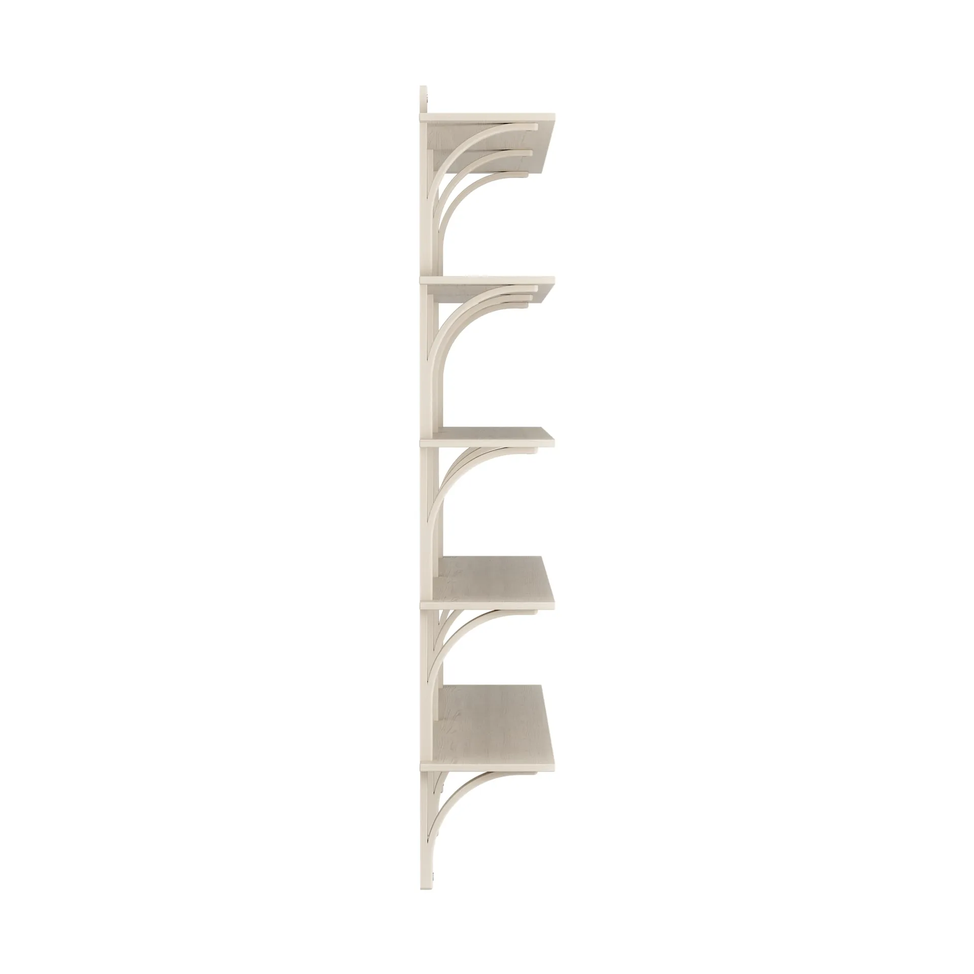 Levi hylla 5 hyllplan, Vitpigmenterad ask-aluminium, 180 cm Swedese