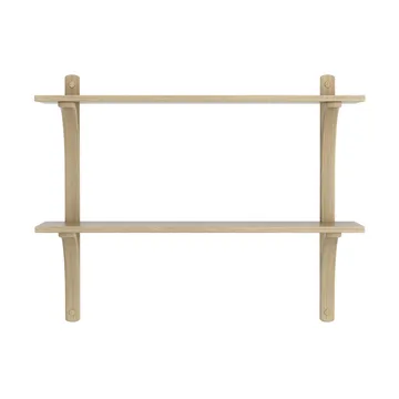 Levi hylla - Lackad ek-mässing, 2 hyllplan, 90 cm - Swedese