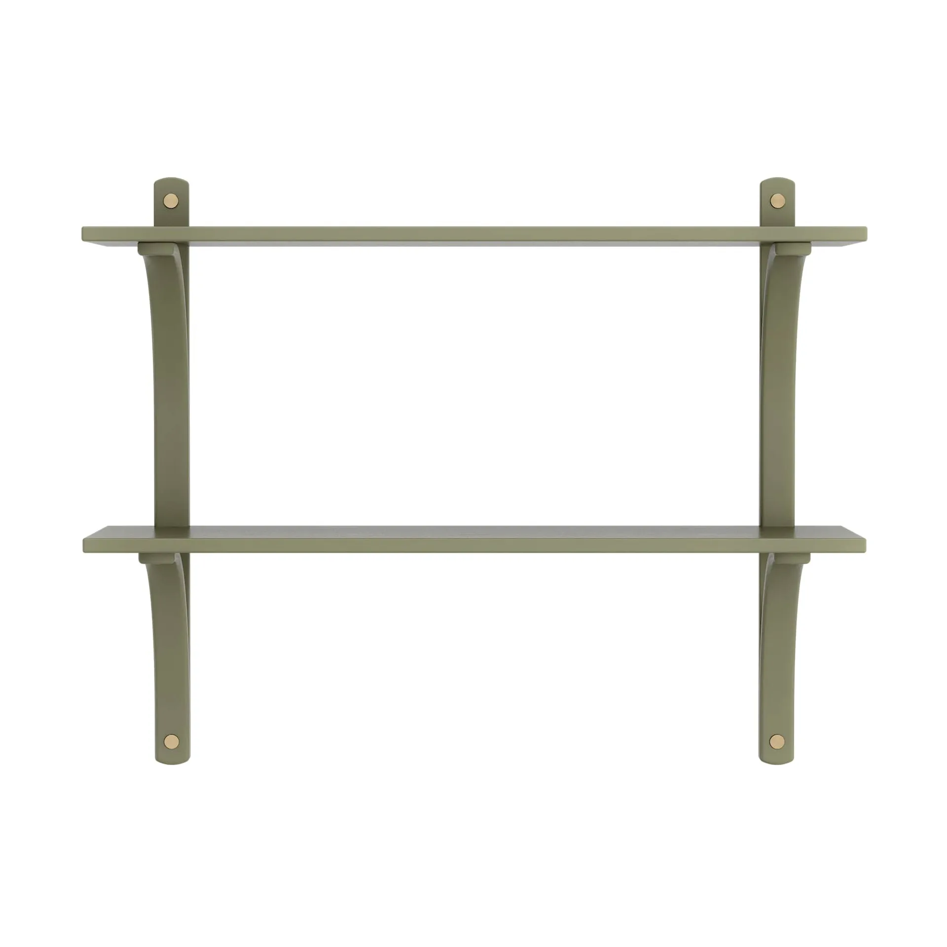 Levi hylla, Moss green-mässing, 2 hyllplan, 90 cm Swedese