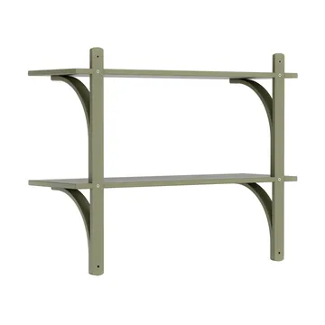 Levi hylla - Moss green-mässing, 2 hyllplan, 90 cm - Swedese