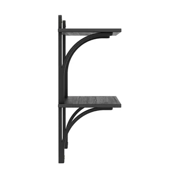 Levi hylla - Svart ask-mässing, 2 hyllplan, 90 cm - Swedese