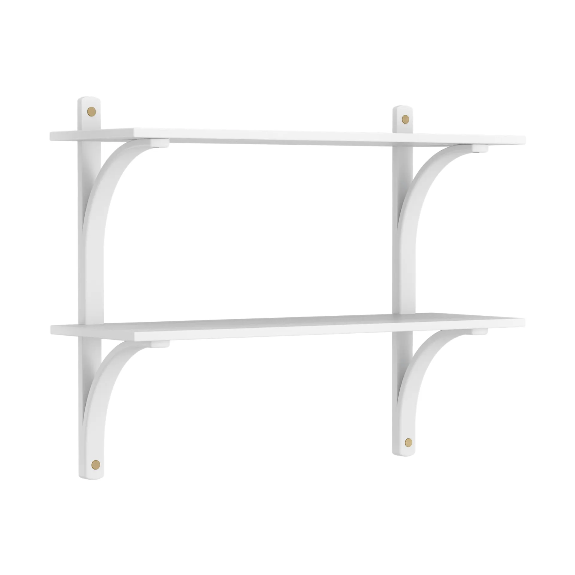 Levi hylla, Vit ask-mässing, 2 hyllplan, 90 cm Swedese